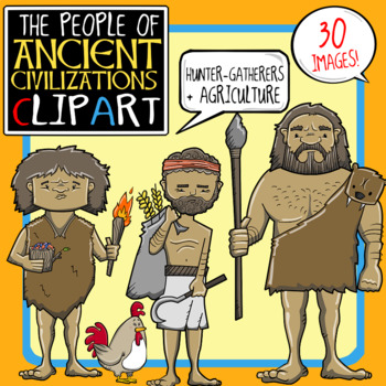 People of ancient civilizations. History clipart hunter gatherer