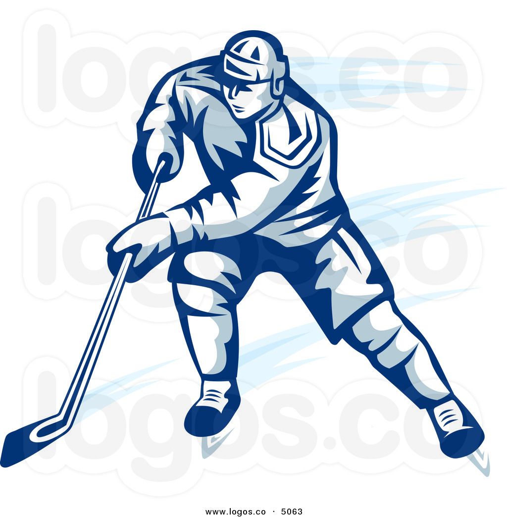 hockey clipart blue