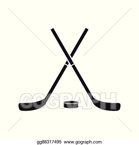 Eps illustration sticks and. Hockey clipart crossed
