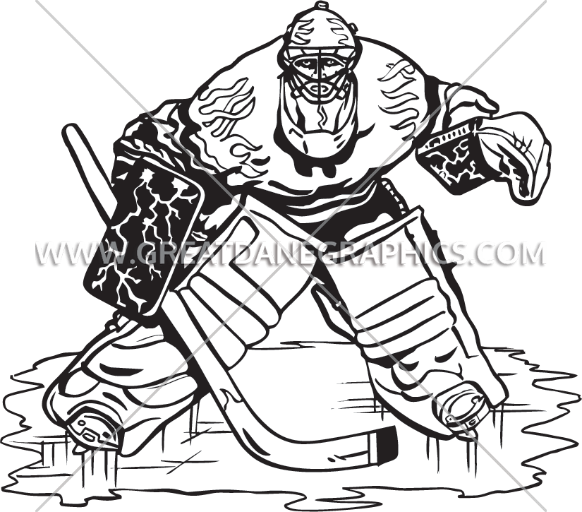 Hockey clipart hockey goalie. Production ready artwork for