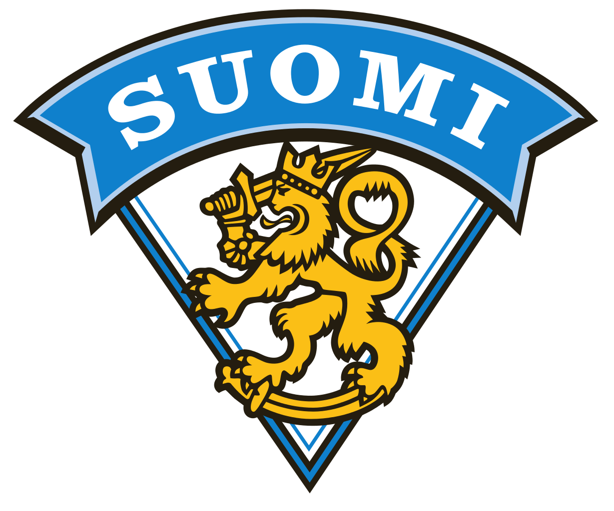 Finland ice team logo. Hockey clipart national
