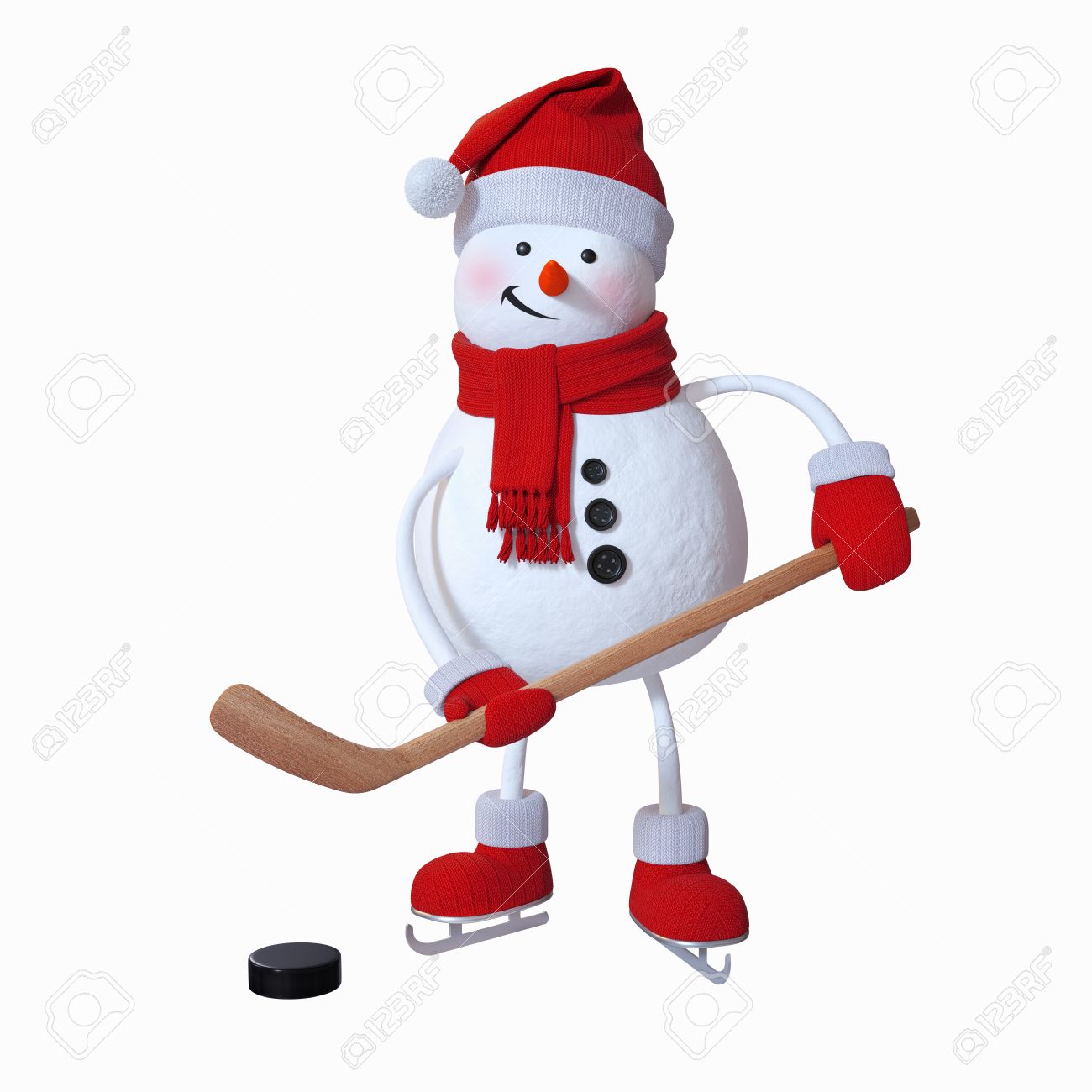 hockey clipart snowman