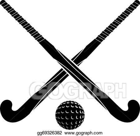 Hockey clipart two. Vector illustration black silhouettes