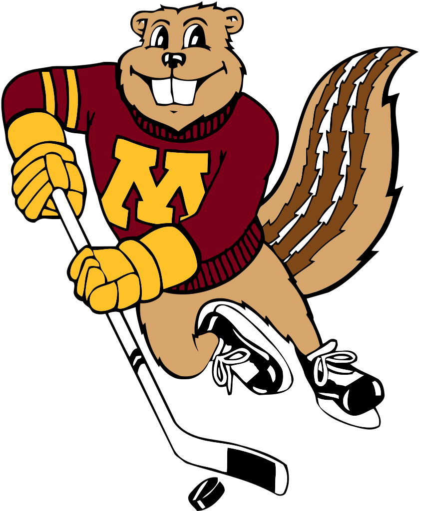 Hockey clipart vintage. Goldy gopher vector and