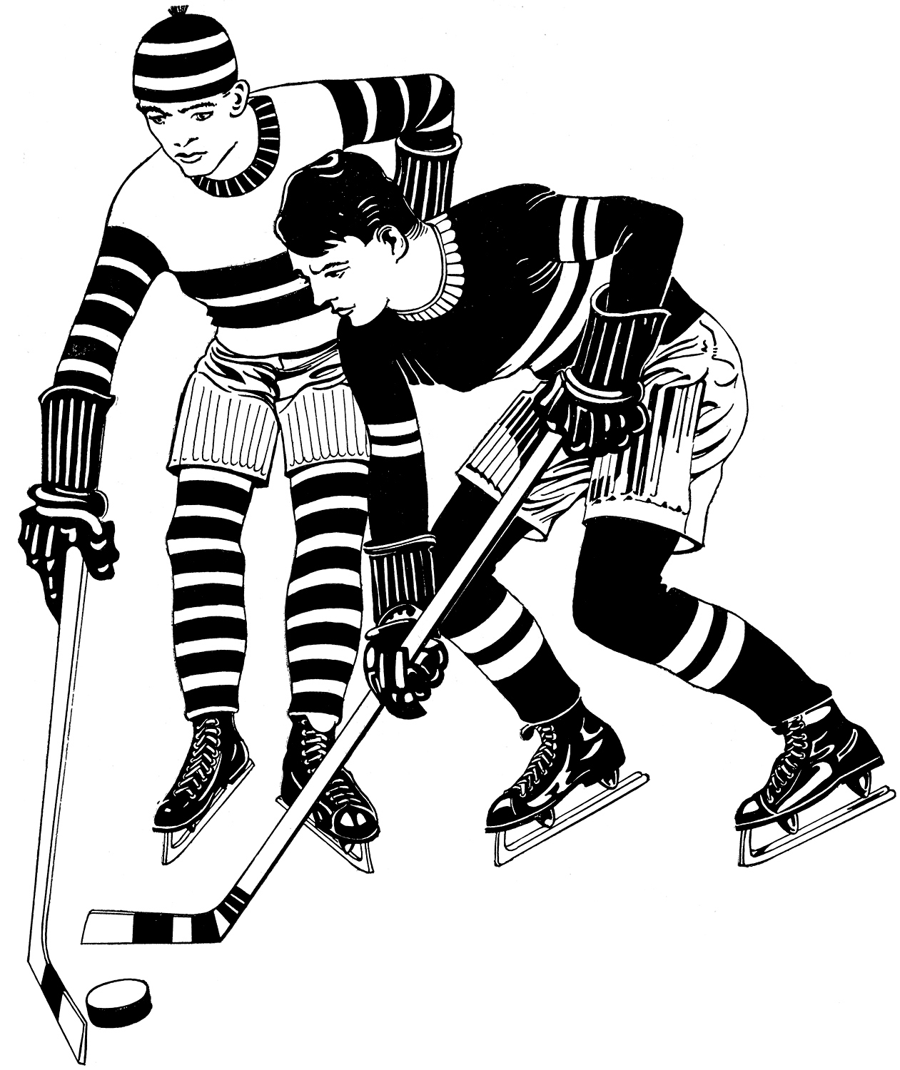 Hockey clipart vintage. Fun image the graphics