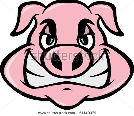 hog clipart angry