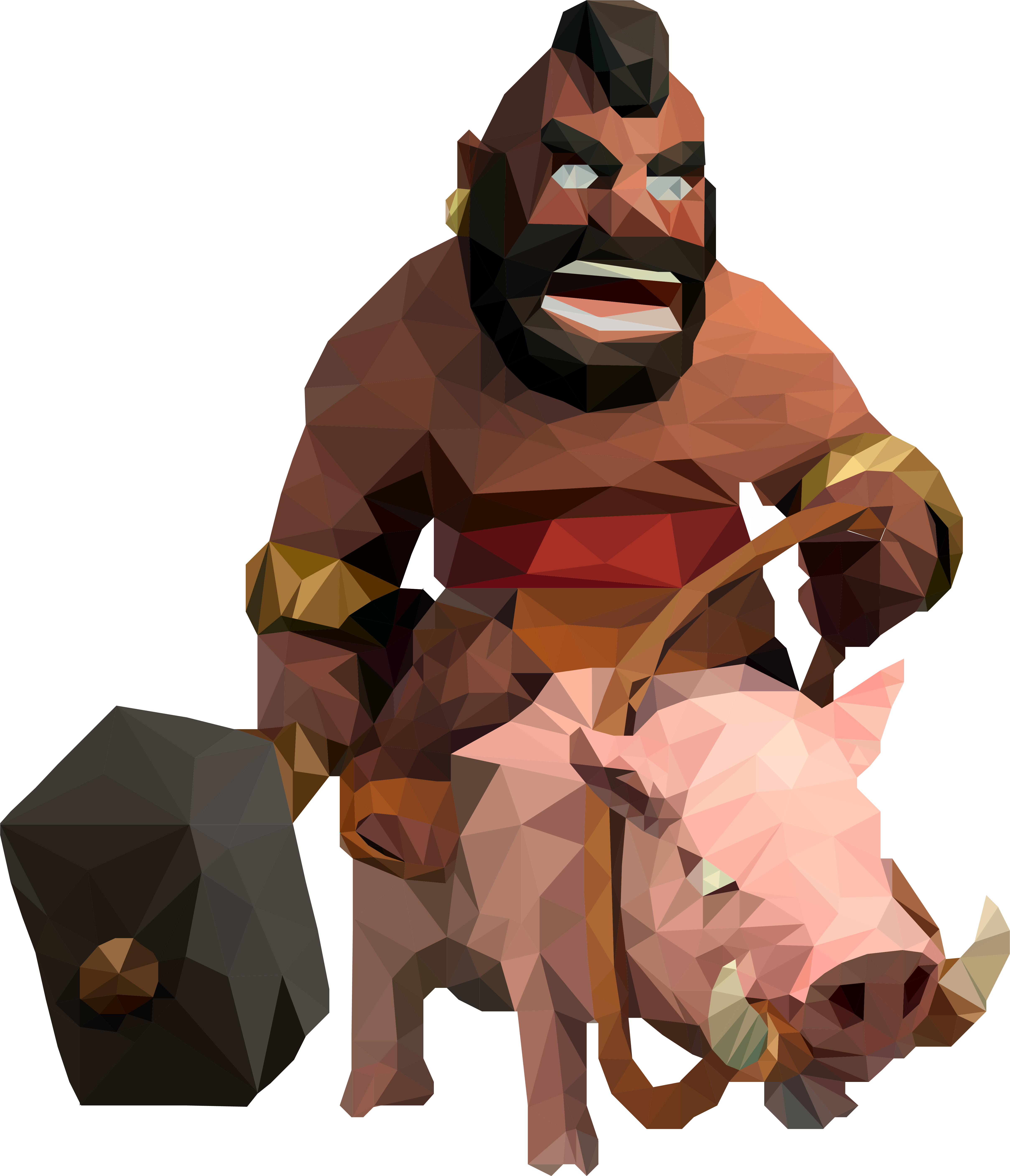 Hog clipart animation. Art rider low poly
