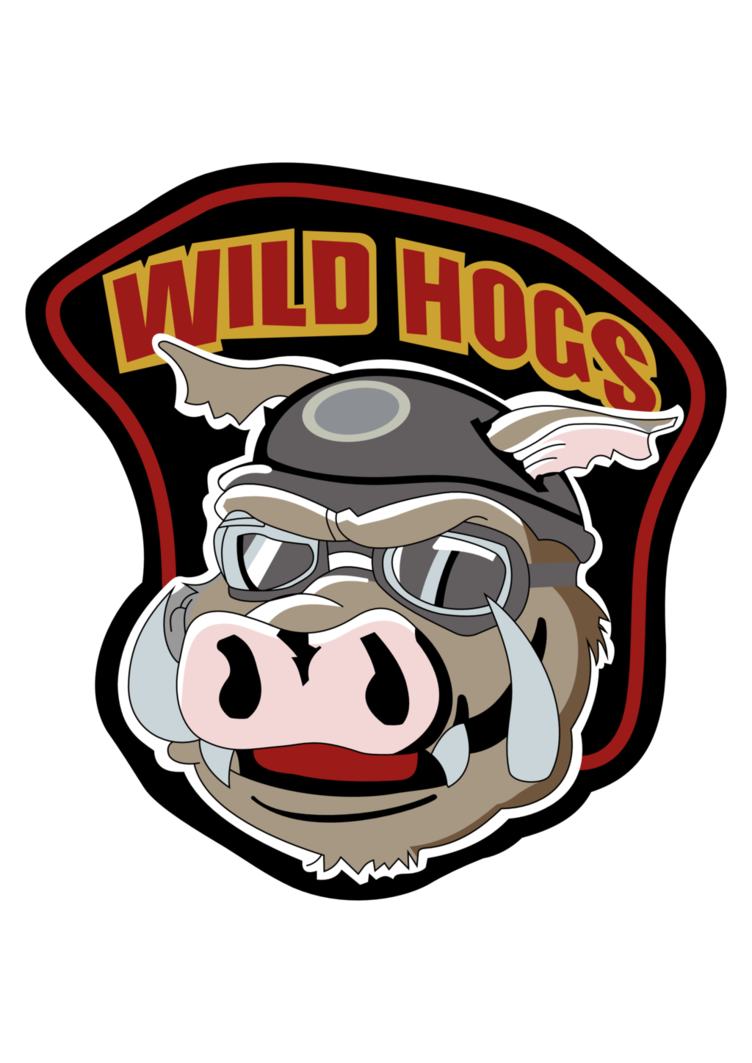 hog clipart biker