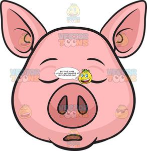 Hog clipart cartoon. A sleeping pig 