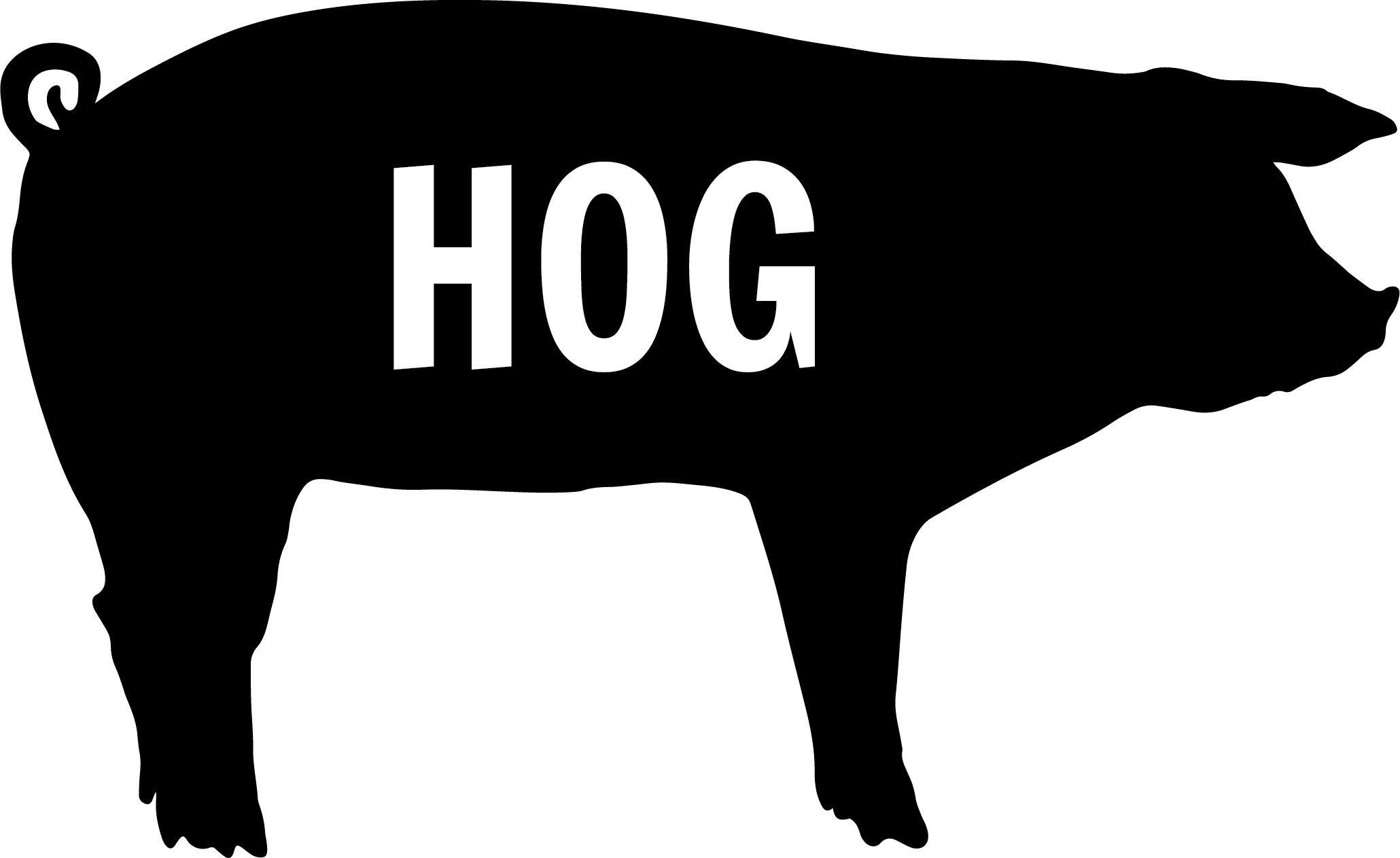 hog clipart cow