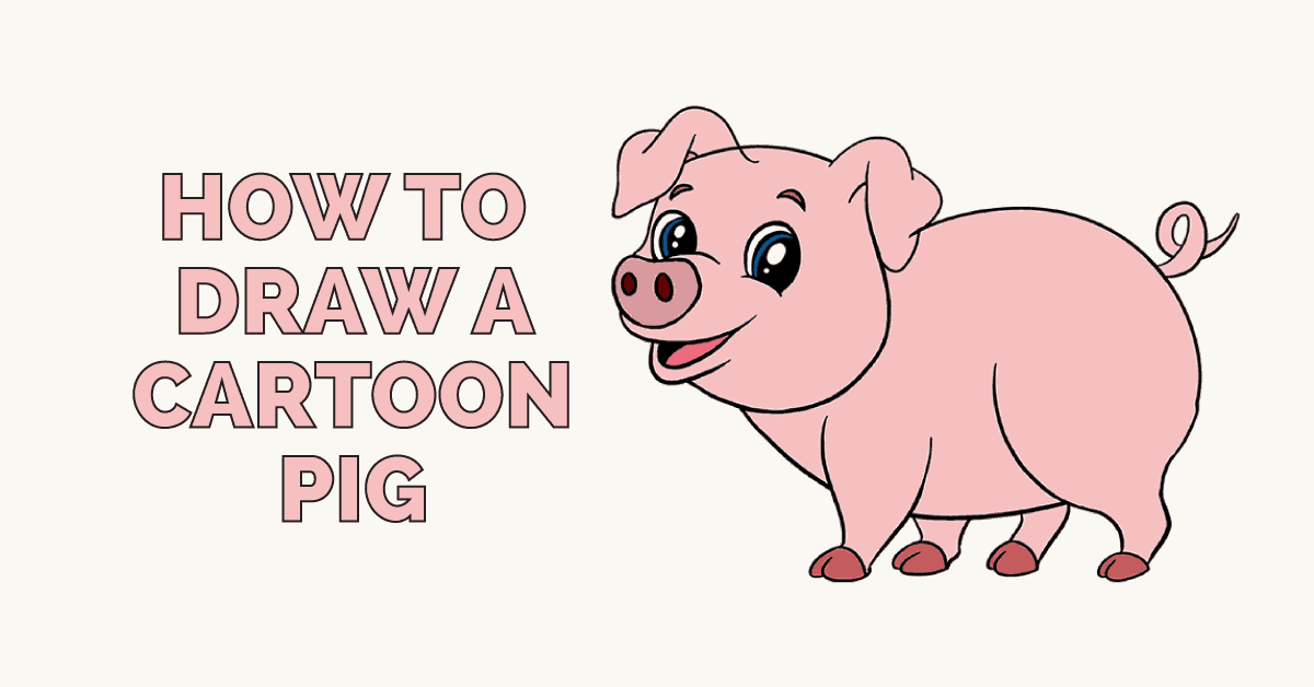 Hog clipart easy. How to draw a