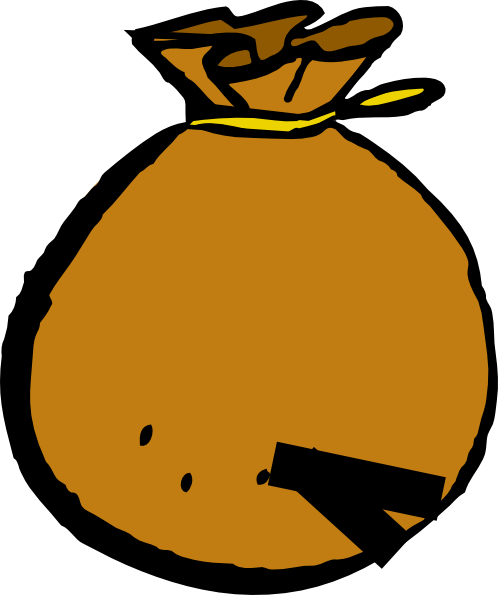 Brown with a in. Hole clipart bag