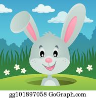 Rabbit clip art royalty. Hole clipart bunny