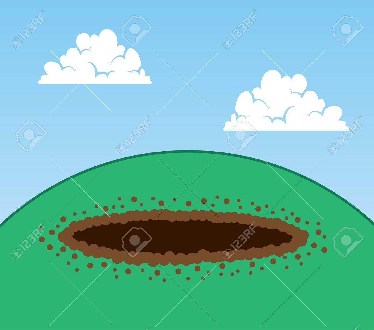 hole clipart underground burrow