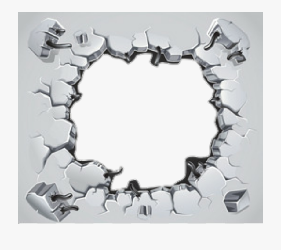 Metal cracked cracking cracks. Hole clipart wall