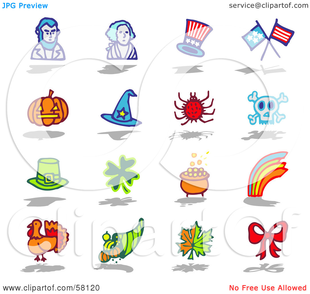 holiday clipart collage