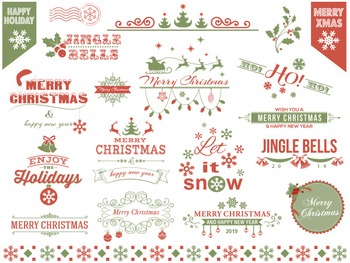 Holidays clipart embellishment. Christmas red green scrapbook