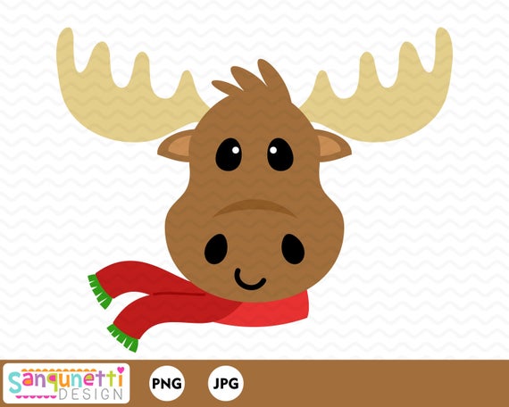 moose clipart holiday