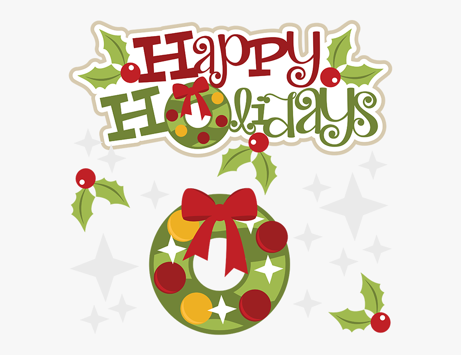 Wreath png transparent happy. Holidays clipart christmas