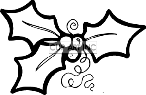 Three leaf berries royalty. Holly clipart black and white