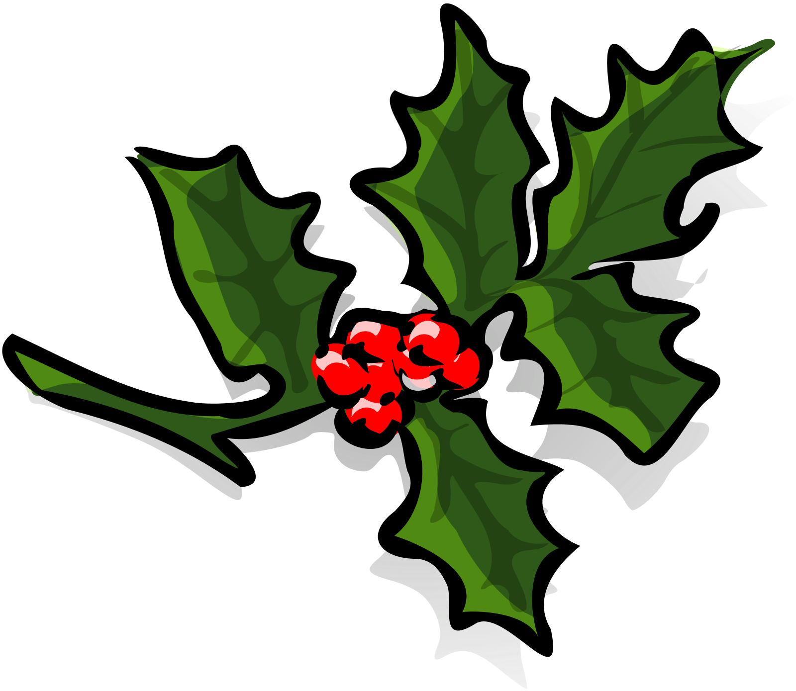 holly clipart bunch