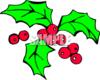 holly clipart bunch