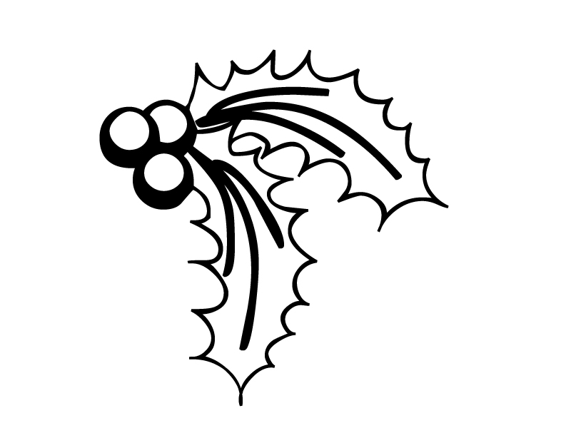 Free images of leaves. Holly clipart drawing