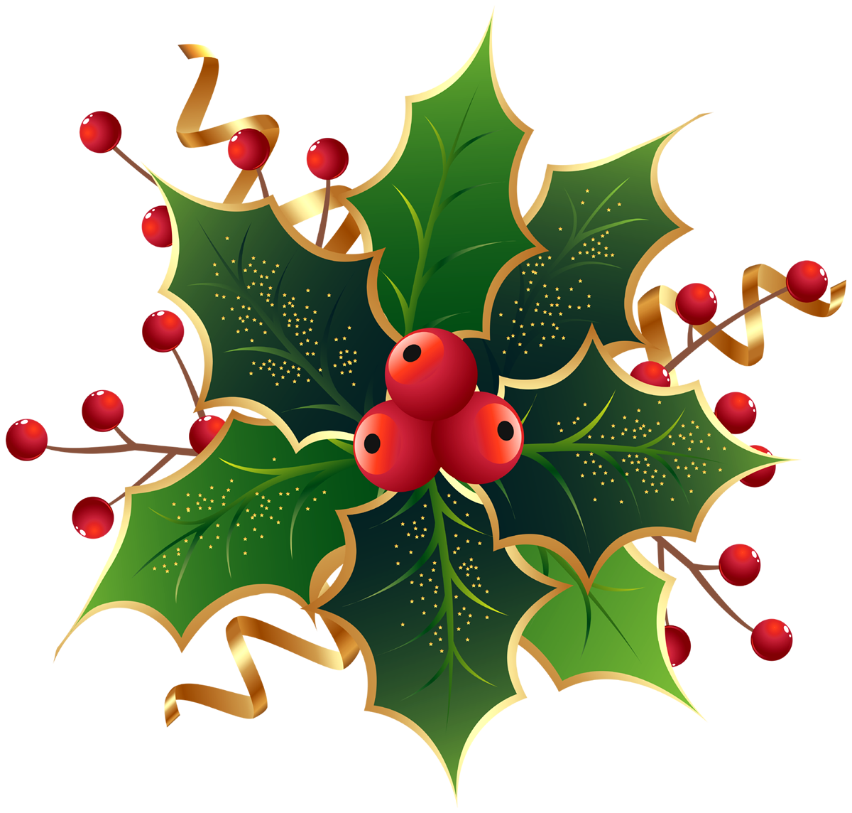 holly clipart footer