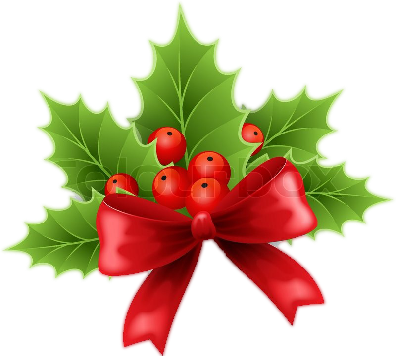holly clipart footer