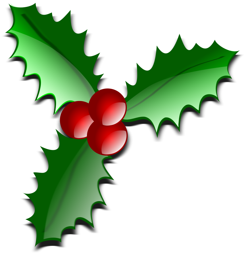 Free christmas images download. Holly clipart small