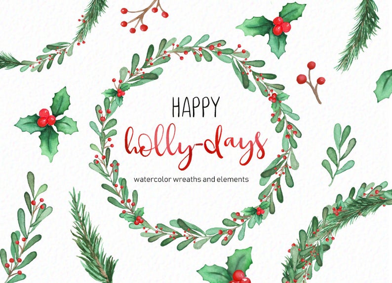 holly clipart winter