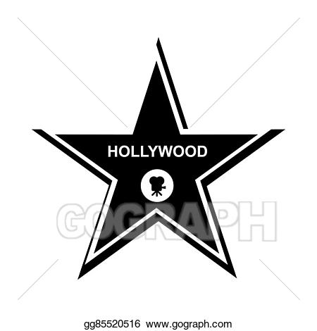 Hollywood clipart black and white. Star icon simple style