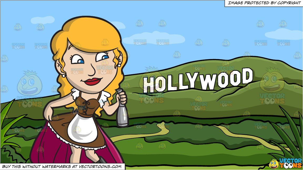 Hollywood clipart cartoon. A pretty bar wench