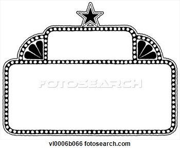 hollywood clipart marquee