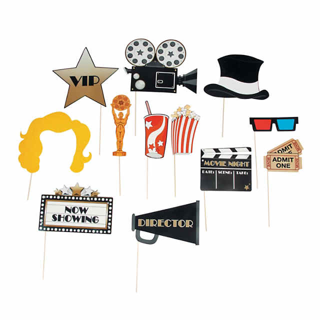 Night photo stick props. Hollywood clipart movie prop