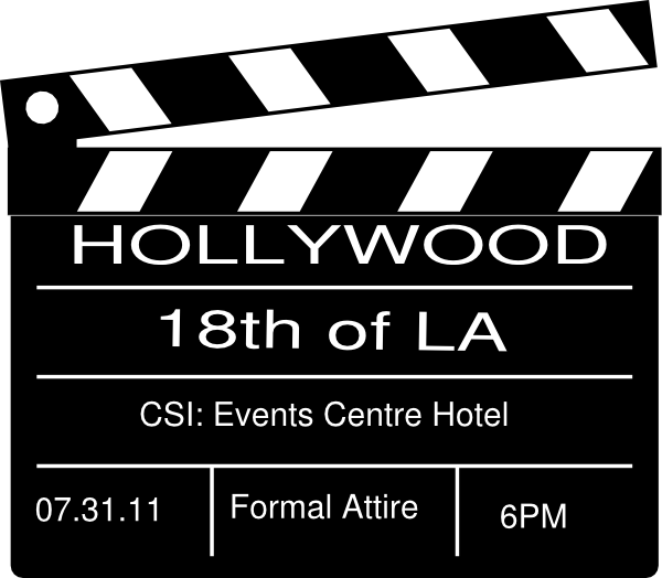 Hollywood clipart themed hollywood. Theme party clip art