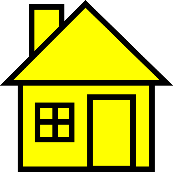 house clipart yellow