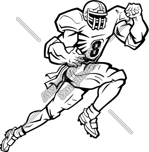 homecoming clipart nfl football player