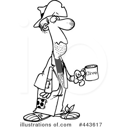 homeless clipart black and white
