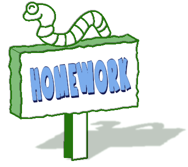 Clip art for kids. Homework clipart cute