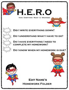 homework clipart superhero