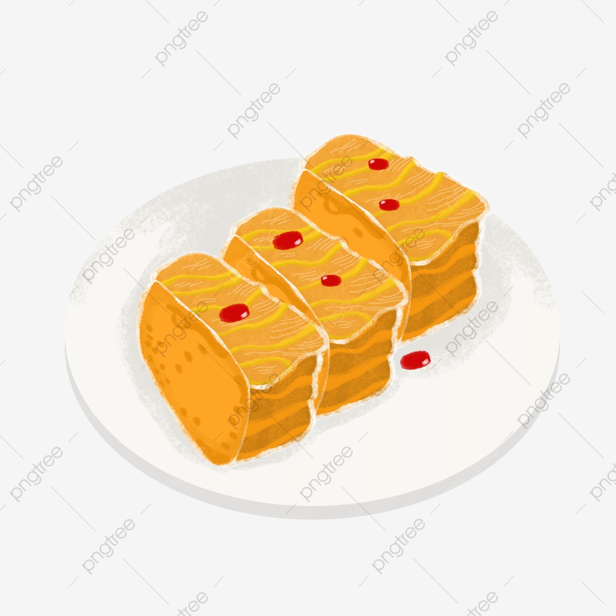 Fresh food simple cartoon. Honey clipart honey cake