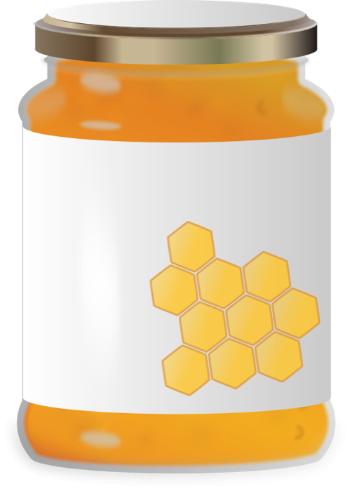 jar clipart honey bee