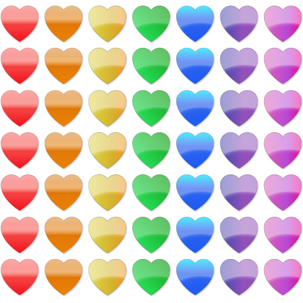 Stock clip art rainbow. Honeycomb clipart heart