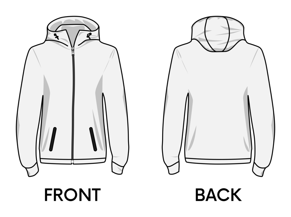 Download Hoodie Jacket Clipart Black And White - Shakal Blog