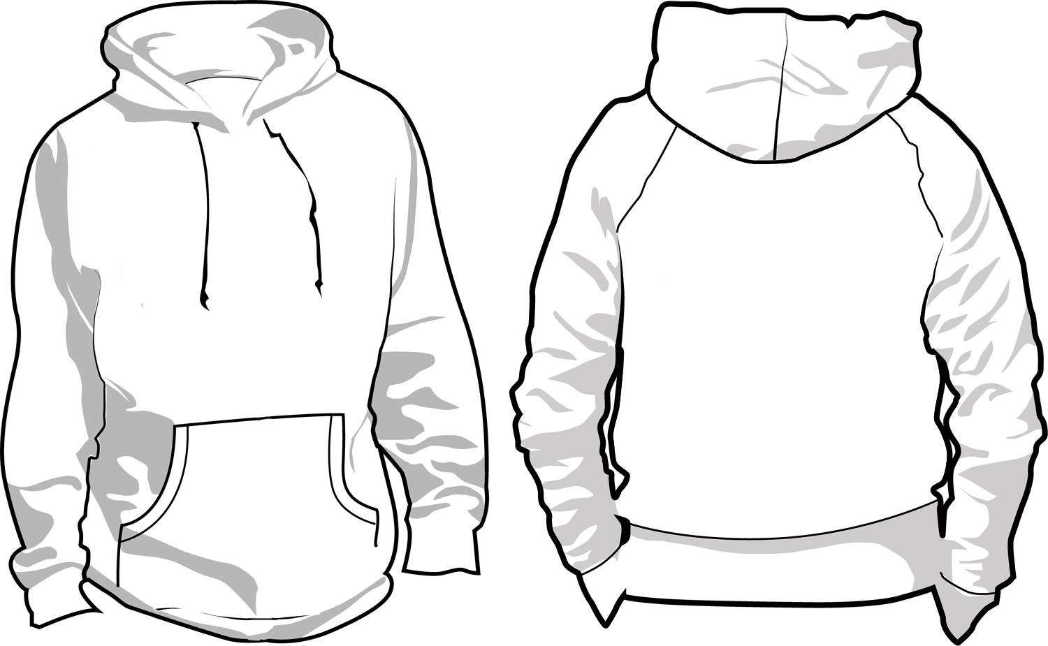hoodie clipart line art