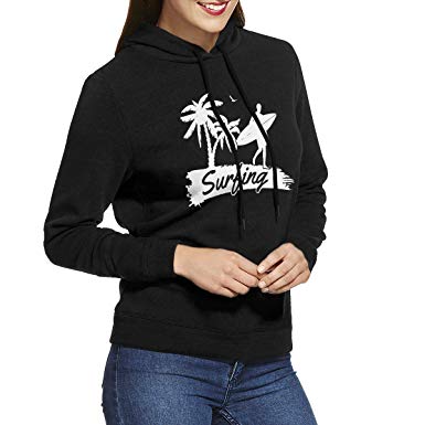 Hoodie clipart pullover hoodie. Surfing wave ladies long