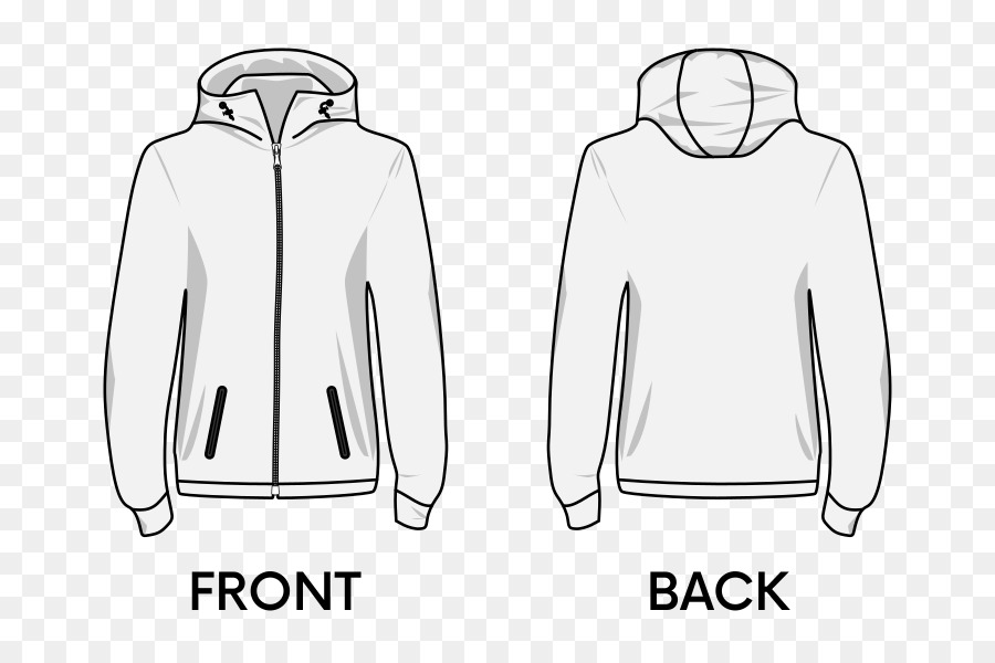 hoodie clipart template front