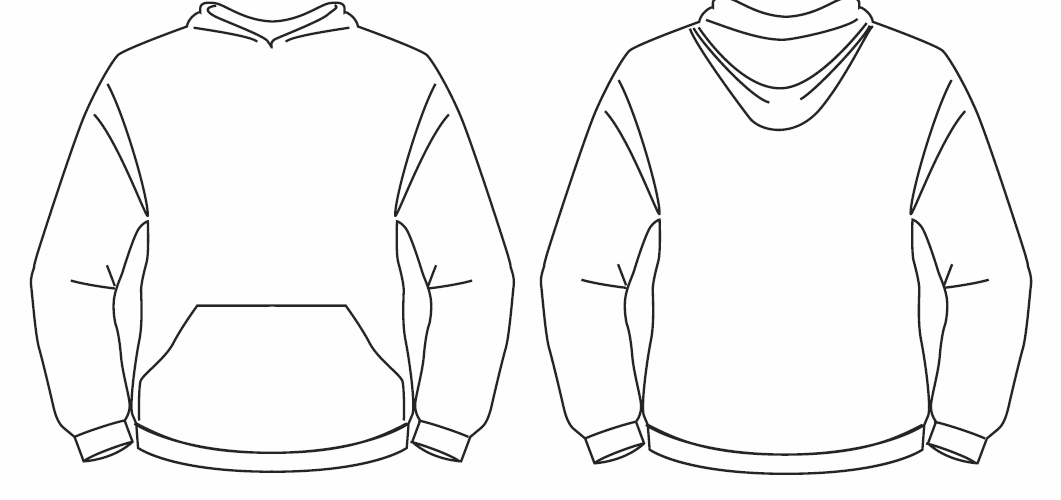 Hoodie clipart template front, Hoodie template front Transparent FREE