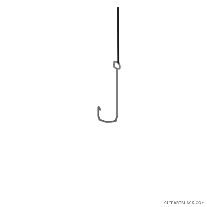 hook clipart black and white